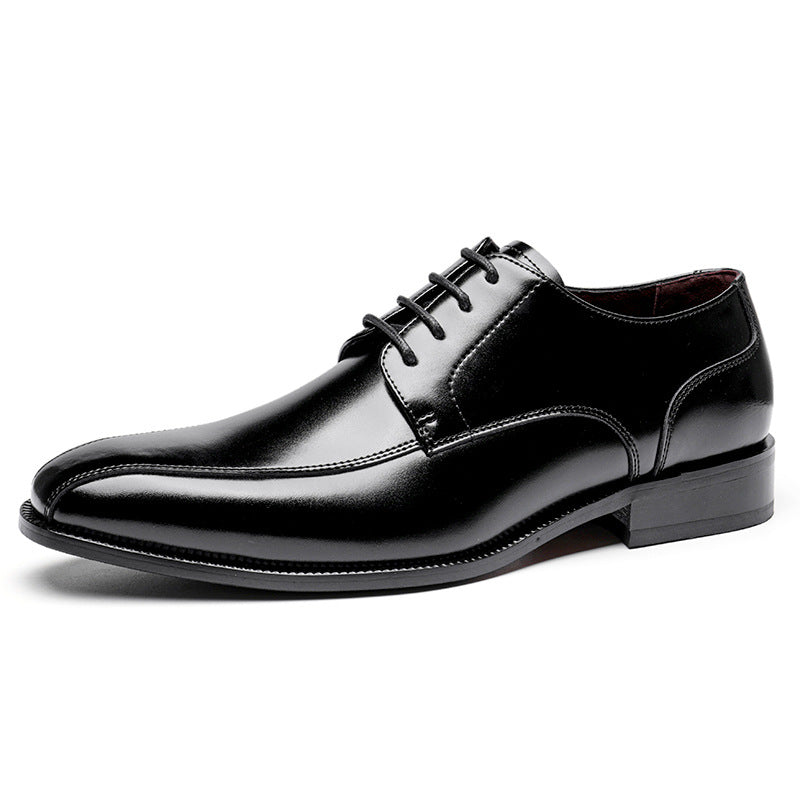 Clarey Savile Apron Derby – Black Polished Calf Leather