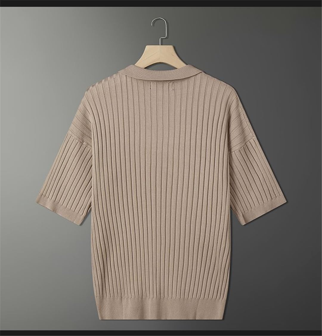 Linea Polo Shirt – Textured Elegance in a Refined Apricot Hue | Buy 1, Get 1 Free