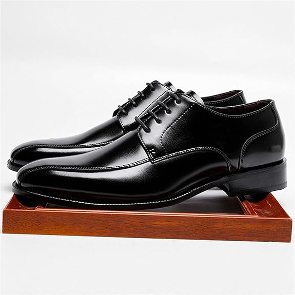 Clarey Savile Apron Derby – Black Polished Calf Leather