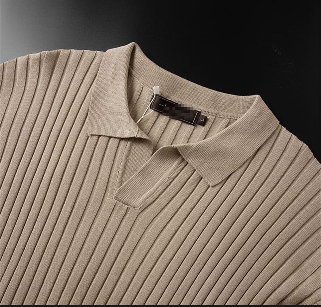 Linea Polo Shirt – Textured Elegance in a Refined Apricot Hue | Buy 1, Get 1 Free