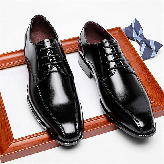 Clarey Savile Apron Derby – Black Polished Calf Leather
