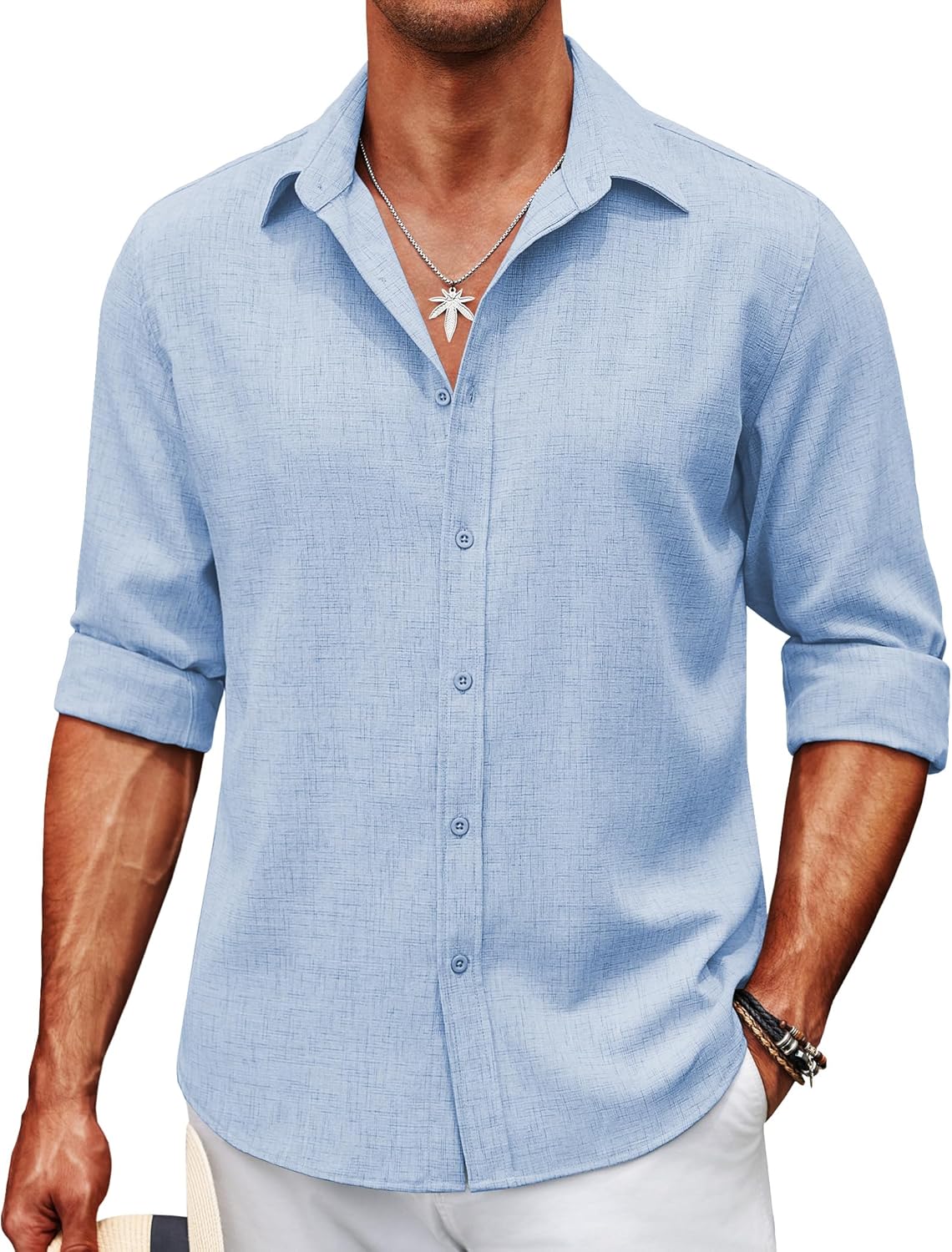 Riviera Linen Shirt – 100% Linen, Long Sleeve Elegance for Summer Days | Buy 1, Get 1 Free