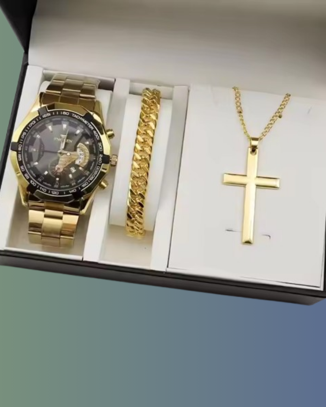 The Olympian – Luxor Men™ Curated 4-Piece Gold Set