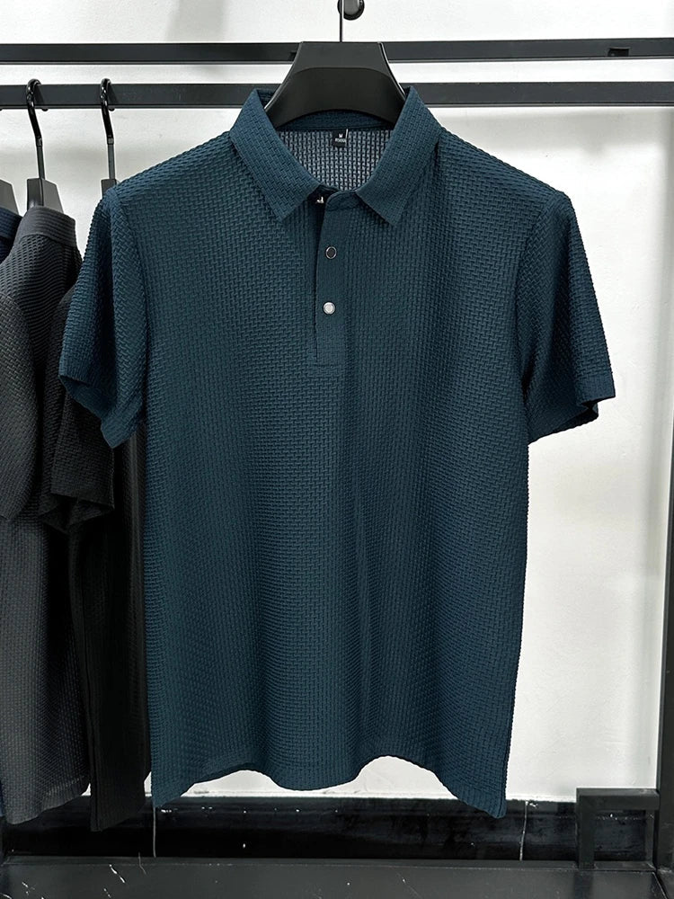 Textura Polo Shirt – Slim Fit with Refined Texture and Two-Button Detail | Buy 1, Get 1 Free
