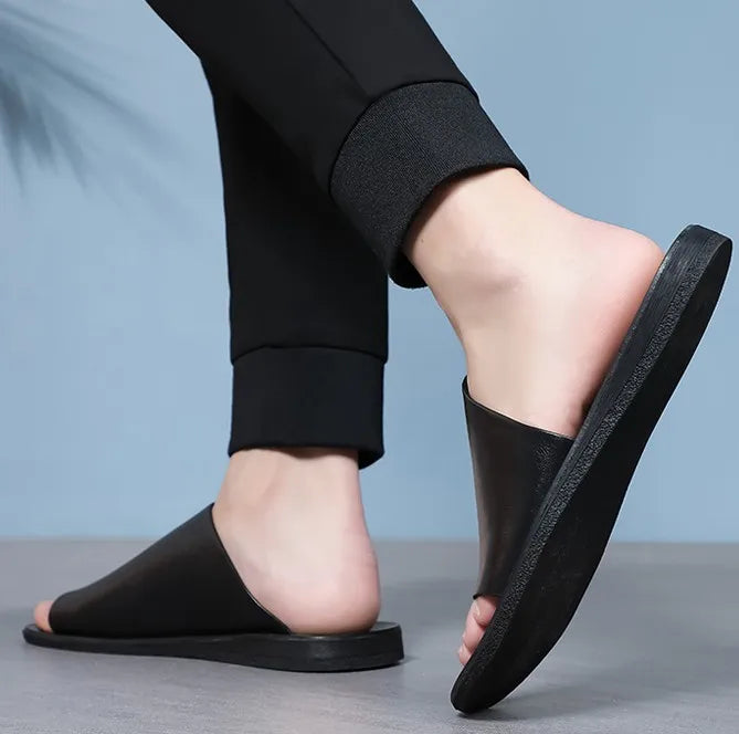 The Positano – Luxor Men™ Leather Slide - Buy 1 Get a Free Matching Leather Belt