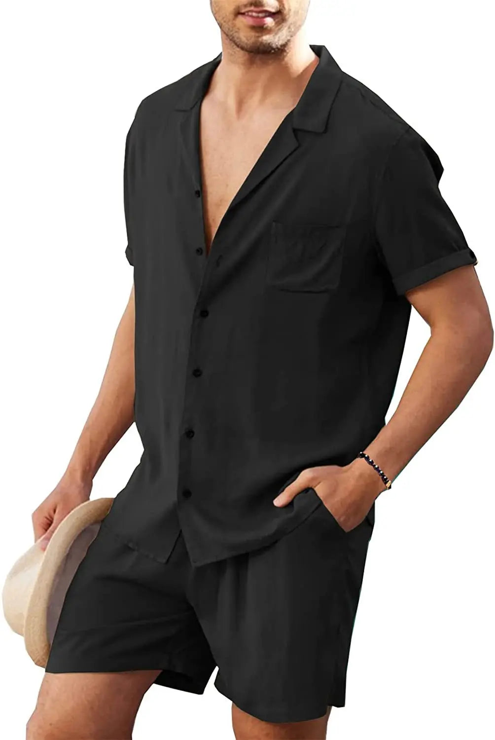 The Santorini – Luxor Men™ Linen Ensemble - Buy 1 Set, Get Sandals & a Watch Free