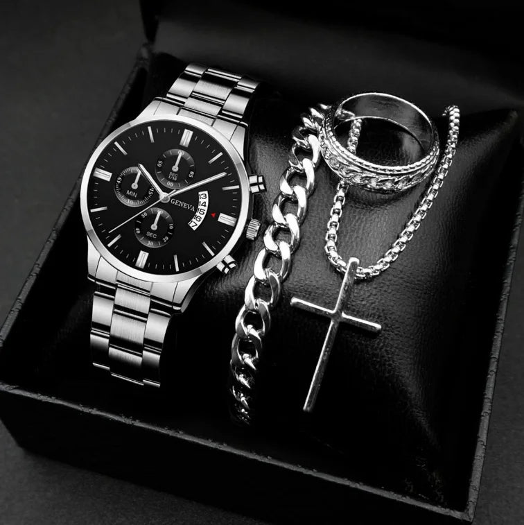 The Olympian – Luxor Men™ Curated 4-Piece Gold Set