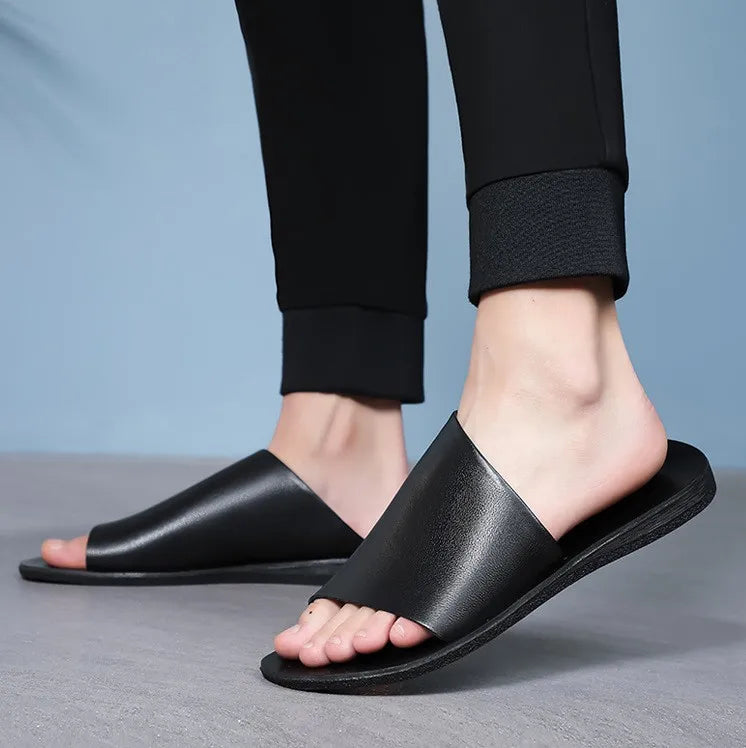 The Positano – Luxor Men™ Leather Slide - Buy 1 Get a Free Matching Leather Belt