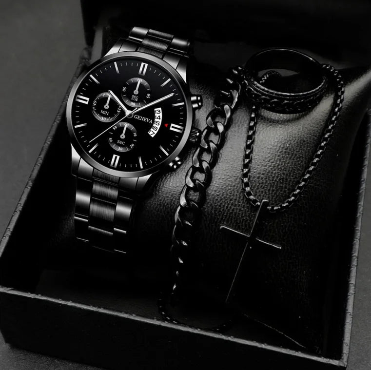 The Olympian – Luxor Men™ Curated 4-Piece Gold Set