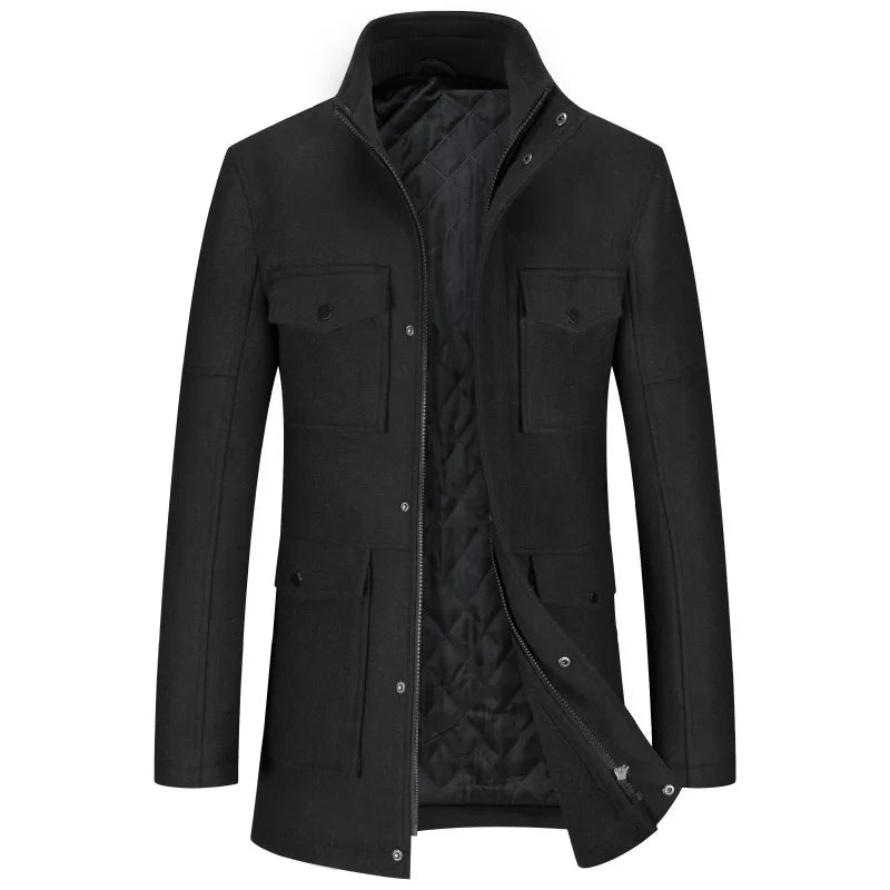 The Regent Overcoat– Luxor Men™ Quilted Field Jacket - Free Express Shipping Included