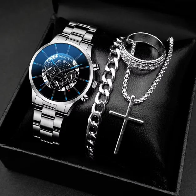 The Olympian – Luxor Men™ Curated 4-Piece Gold Set