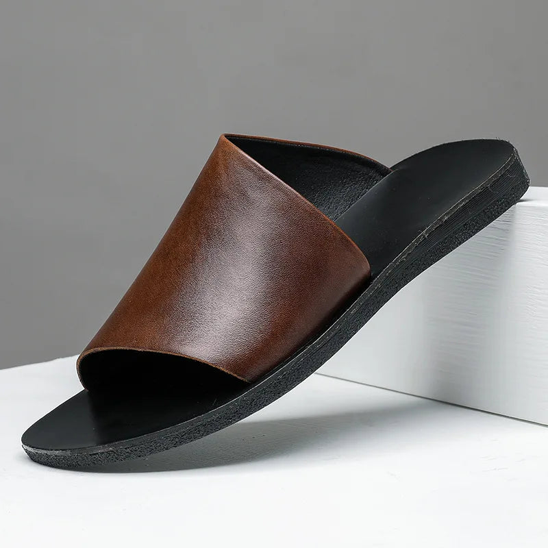 The Positano – Luxor Men™ Leather Slide - Buy 1 Get a Free Matching Leather Belt