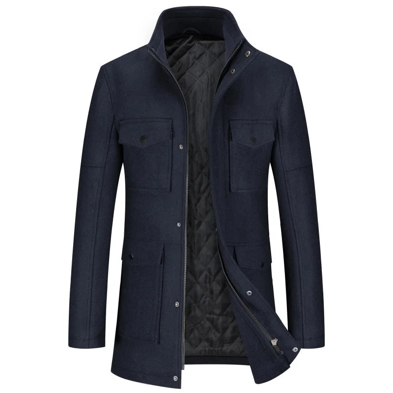 The Regent Overcoat– Luxor Men™ Quilted Field Jacket - Free Express Shipping Included