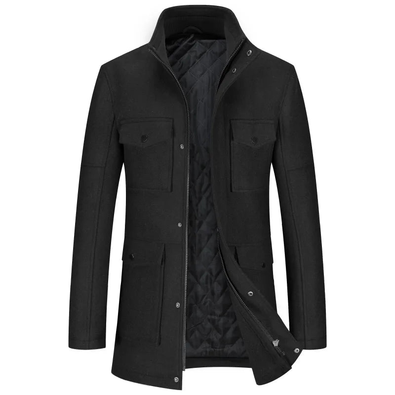 The Regent Overcoat– Luxor Men™ Quilted Field Jacket - Free Express Shipping Included
