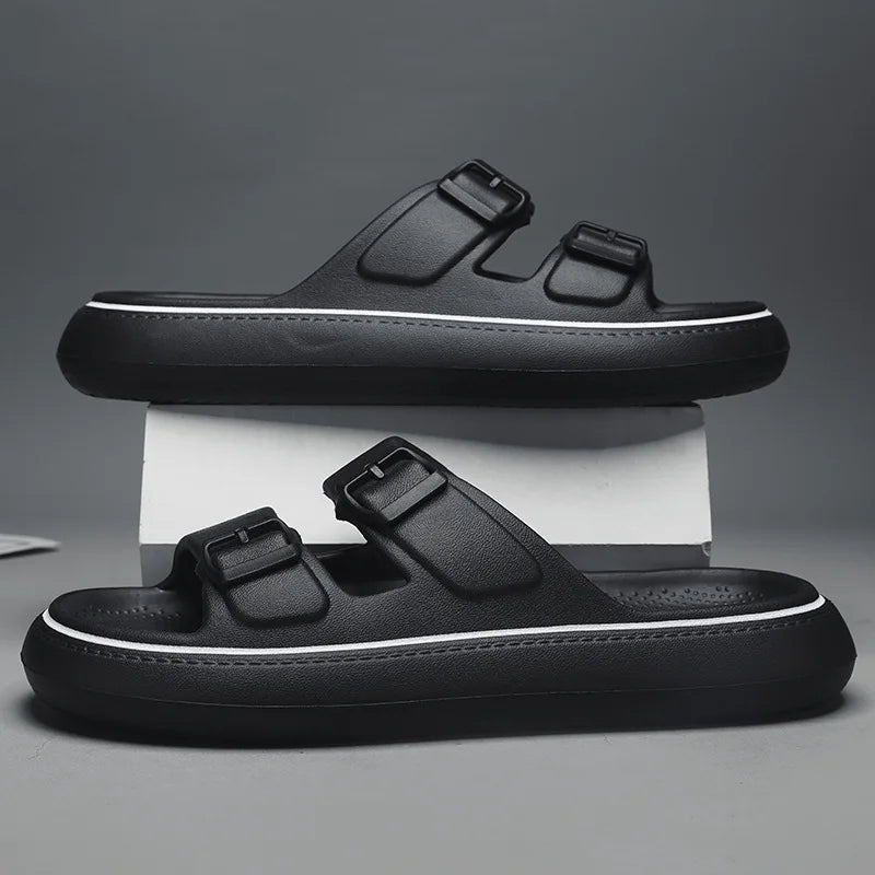 The Tulum – Luxor Men™ Platform Slide - Buy 1 Get a Free Linen Tote Bag