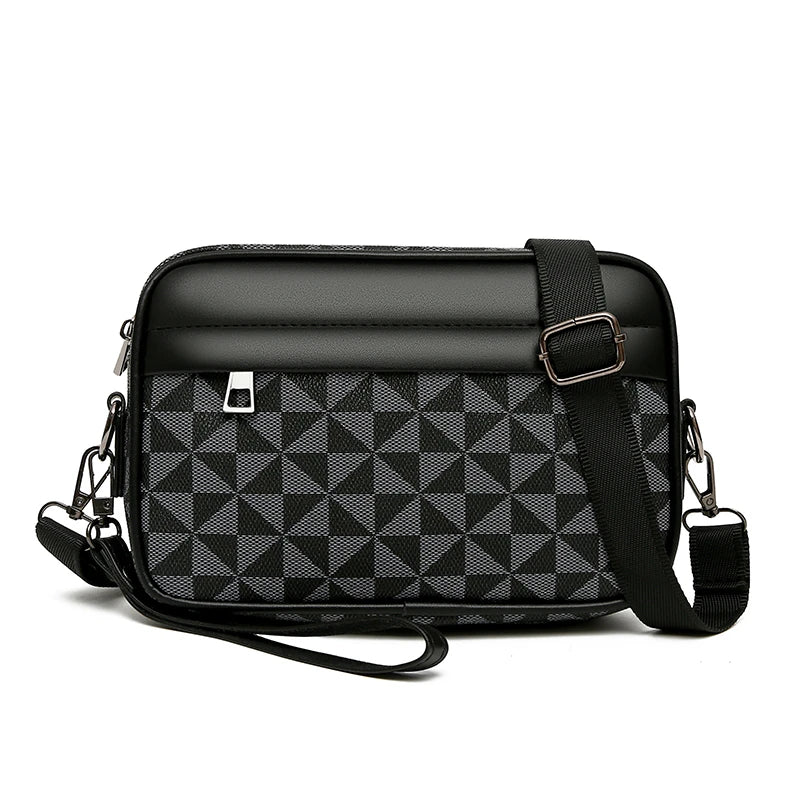 The Mayfair Messenger – Luxor Men™ Chequerboard Canvas Bag - Buy 1 Get 3 Bracelets