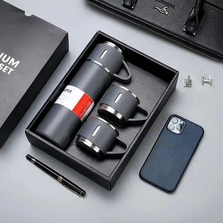 The Windsor – Luxor Men™ Executive Flask & Mug Set - Get free a phone Case