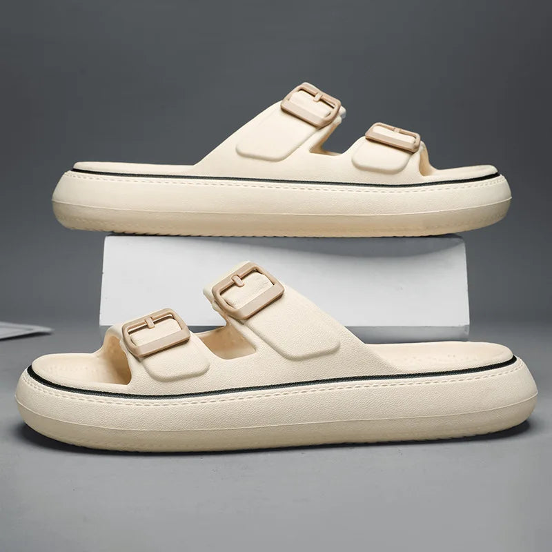 The Tulum – Luxor Men™ Platform Slide - Buy 1 Get a Free Linen Tote Bag