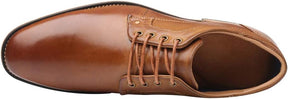 Clarey Holborn Plain-Toe Derby – Tan Burnished Calf Leather