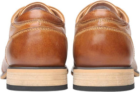 Clarey Holborn Plain-Toe Derby – Tan Burnished Calf Leather