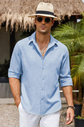 Riviera Linen Shirt – 100% Linen, Long Sleeve Elegance for Summer Days | Buy 1, Get 1 Free