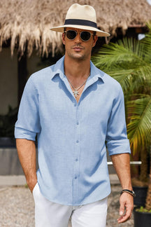 Riviera Linen Shirt – 100% Linen, Long Sleeve Elegance for Summer Days | Buy 1, Get 1 Free