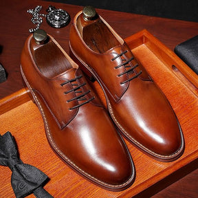 Clarey Regent Derby – Cognac Full-Grain Calf Leather