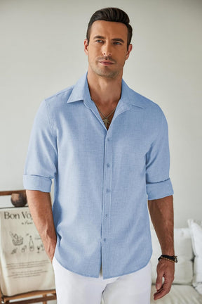 Riviera Linen Shirt – 100% Linen, Long Sleeve Elegance for Summer Days | Buy 1, Get 1 Free