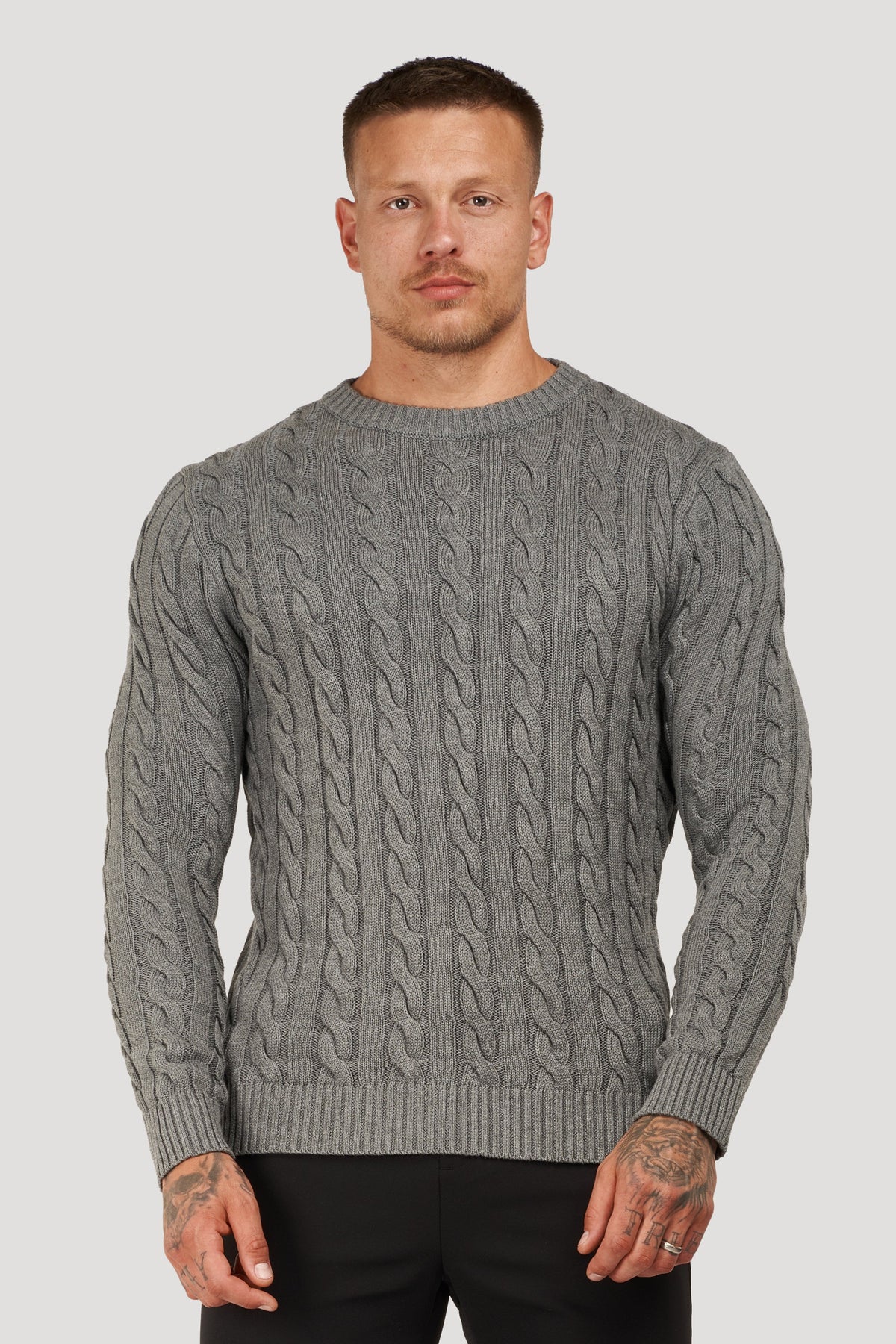THE CABLE KNIT CREWNECK SWEATER