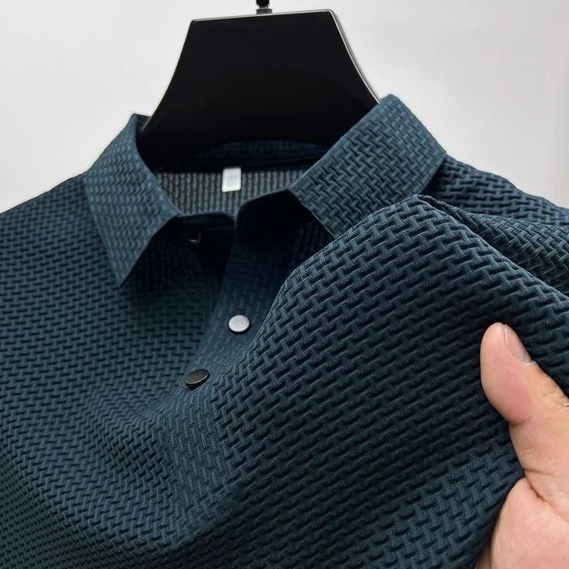 Textura Polo Shirt – Slim Fit with Refined Texture and Two-Button Detail | Buy 1, Get 1 Free