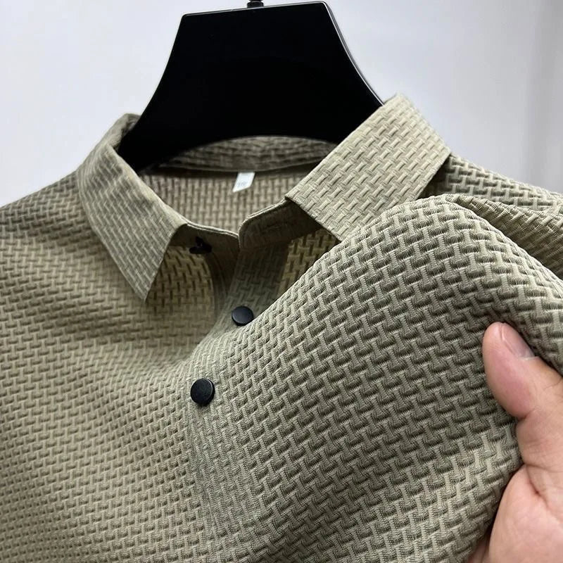 Textura Polo Shirt – Slim Fit with Refined Texture and Two-Button Detail | Buy 1, Get 1 Free