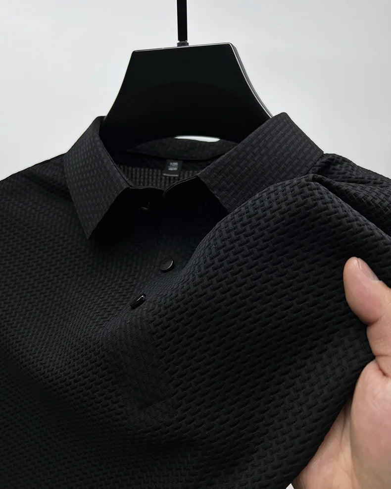 Textura Polo Shirt – Slim Fit with Refined Texture and Two-Button Detail | Buy 1, Get 1 Free