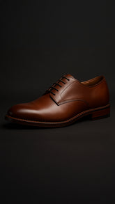 Clarey Regent Derby – Cognac Full-Grain Calf Leather