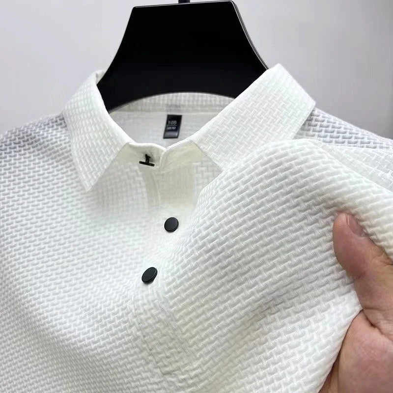 Textura Polo Shirt – Slim Fit with Refined Texture and Two-Button Detail | Buy 1, Get 1 Free