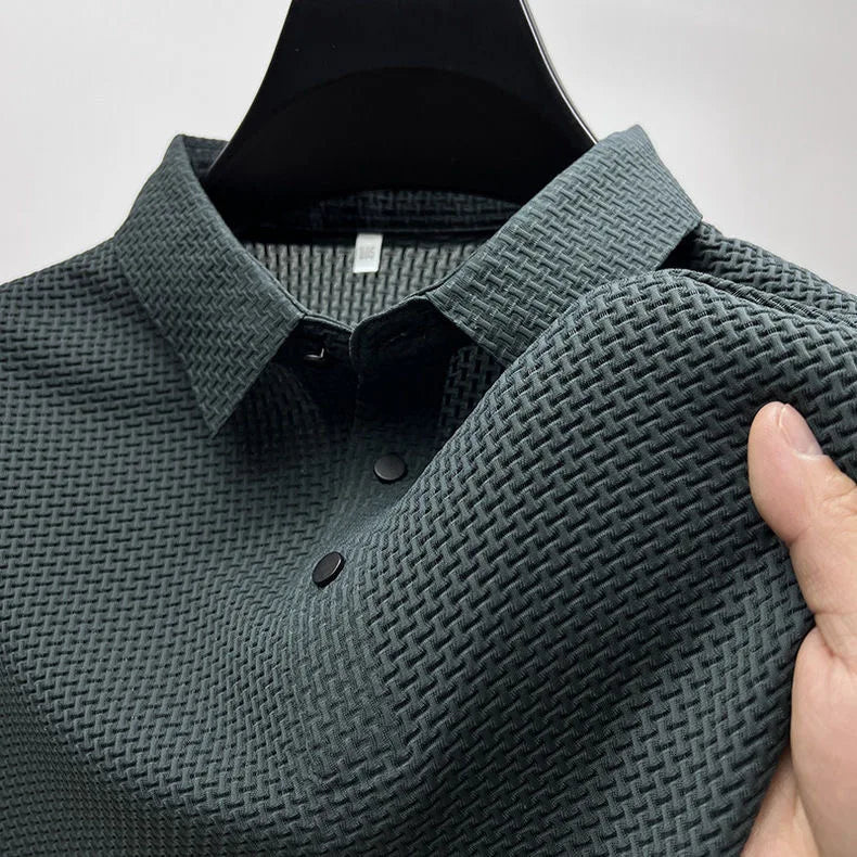 Textura Polo Shirt – Slim Fit with Refined Texture and Two-Button Detail | Buy 1, Get 1 Free