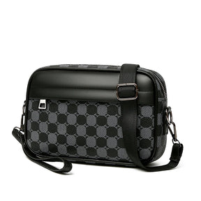 The Mayfair Messenger – Luxor Men™ Chequerboard Canvas Bag - Buy 1 Get 3 Bracelets